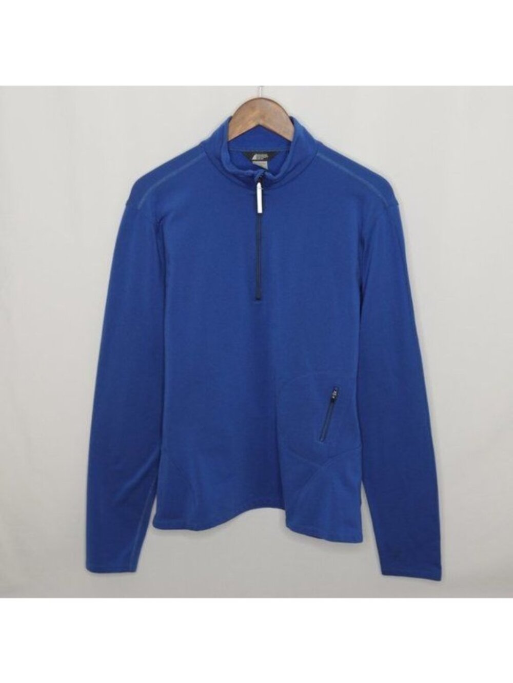 Mountain Equipment Co-op Men's Large Blue Fleece Mid Weight 1/4 Zip Pullover